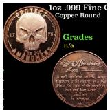 1oz .999 Fine Copper Bullion Round - Protect The 2