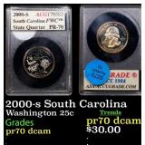 2000-s South Carolina Proof Washington Quarter 25c