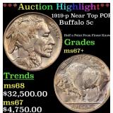 *Highlight* 1919-p Buffalo Nickel Near Top POP! 5c