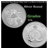 2023 Star Wars Grogu "Baby Yoda" 1 oz Silver $2 Ni