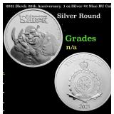 2021 Shrek 20th Anniversary  1 oz Silver $2 Niue B