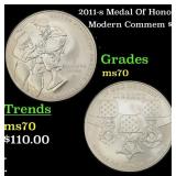 2011-s Medal Of Honor Modern Commem Dollar $1 ms70