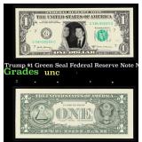 Trump & Reagan Novelty 2017A $1 Federal Reserve No