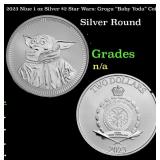2023 Niue 1 oz Silver $2 Star Wars: Grogu "Baby Yo
