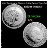 2024 Tokelau 1 oz Silver $5 Zodiac Series: Virgo C