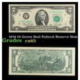 1976 $2 Green Seal Federal Reserve Note Grades Gem