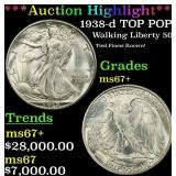 *Highlight* 1938-d Walking Liberty Half Dollar TOP