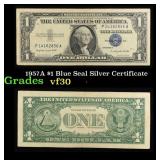 1957A $1 Blue Seal Silver Certificate Grades vf++