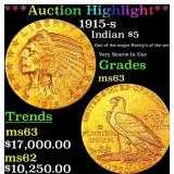 *Highlight* 1915-s Gold Indian Half Eagle $5 Selec