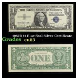 1957B $1 Blue Seal Silver Certificate Grades Selec