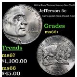 2005-p Bison Jefferson Nickel Westward Journey Nea