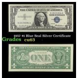 1957 $1 Blue Seal Silver Certificate Grades Select