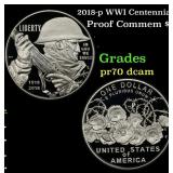 2018-p WWI Centennial Proof Modern Commem Dollar $