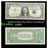 1957B $1 Blue Seal Silver Certificate Grades Choic