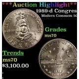 *Highlight* 1989-d Congress Modern Commem Half Dol