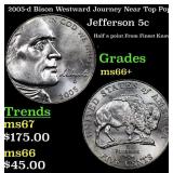 2005-d Bison Jefferson Nickel Westward Journey Nea
