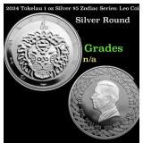 2024 Tokelau 1 oz Silver $5 Zodiac Series: Leo Coi