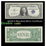 1957B $1 Blue Seal Silver Certificate Grades Selec