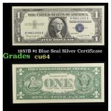 1957B $1 Blue Seal Silver Certificate Grades Choic