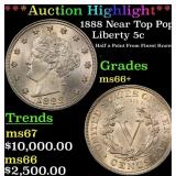 *Highlight* 1888 Liberty Nickel Near Top Pop! 5c m