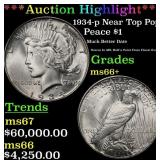 *Highlight* 1934-p Peace Dollar Near Top Pop! $1 m