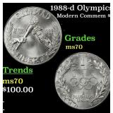 1988-d Olympics Modern Commem Dollar $1 ms70 SEGS
