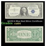 1957B $1 Blue Seal Silver Certificate Grades Choic