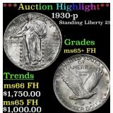 *Highlight* 1930-p Standing Liberty Quarter 25c ms