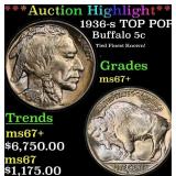 *Highlight* 1936-s Buffalo Nickel TOP POP! 5c ms67