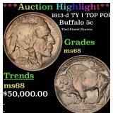 *Highlight* 1913-d TY I Buffalo Nickel TOP POP! 5c