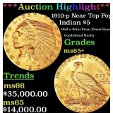 *Highlight* 1910-p Gold Indian Half Eagle Near Top