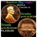 *Highlight* 1973-s Proof Lincoln Cent 1c pr70 rd D