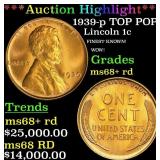 *Highlight* 1939-p Lincoln Cent TOP POP! 1c ms68+