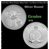 2023 Star Wars Grogu "Baby Yoda" 1 oz Silver $2 Ni