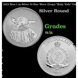 2023 Niue 1 oz Silver $2 Star Wars: Grogu "Baby Yo