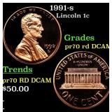 1991-s Proof Lincoln Cent 1c pr70 rd DCAM SEGS