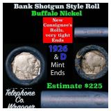 Buffalo Nickel Shotgun Roll in Old Bank Style 