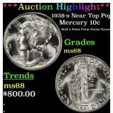 *Highlight* 1938-s Mercury Dime Near Top Pop! 10c