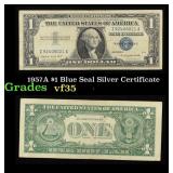 1957A $1 Blue Seal Silver Certificate Grades vf++
