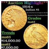 *Highlight* 1914-s Gold Indian Half Eagle $5 Selec
