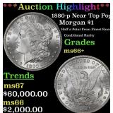 *Highlight* 1880-p Morgan Dollar Near Top Pop! $1