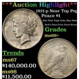 *Highlight* 1921-p Peace Dollar Near Top Pop! $1 m