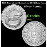 2025 Year of the Snake 1 oz .999 Silver Round