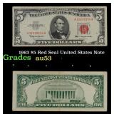 1963 $5 Red Seal United States Note Grades Select