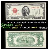 1928G $2 Red Seal United States Note Grades Gem CU