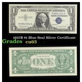 1957B $1 Blue Seal Silver Certificate Grades Selec