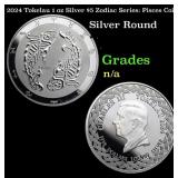 2024 Tokelau 1 oz Silver $5 Zodiac Series: Pisces