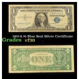 1957A $1 Blue Seal Silver Certificate Grades vf++