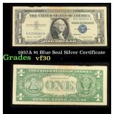 1957A $1 Blue Seal Silver Certificate Grades vf++