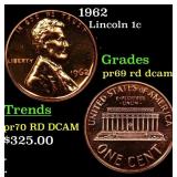 1962 Proof Lincoln Cent 1c pr69 rd dcam SEGS
